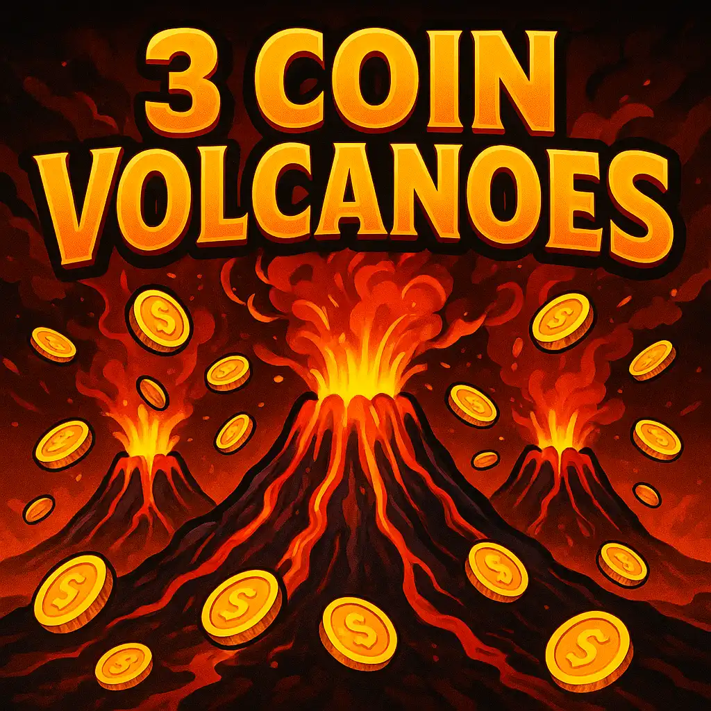 3 Coin Volcanoes slot game screenshot